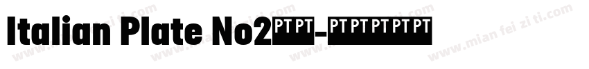 Italian Plate No2常规字体转换